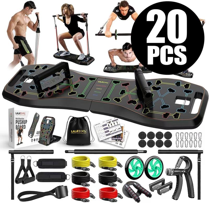 LALAHIGH Portable Home Gym System: Home Gym Equipment for Men – Achieve Your Dream Body with This Push Up Board and Workout Equipment Designed to Sculpt Abs, Butt, and Arms from Home!