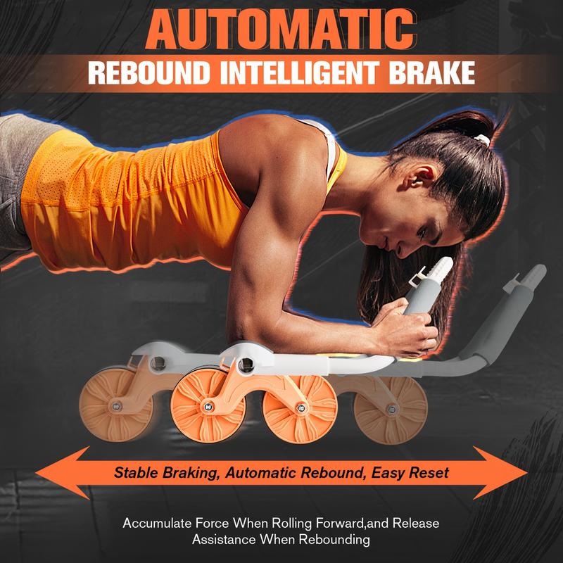 Elbow support automatic rebound abdominal wheel, abdominal exercise machine abdominal muscle roller, abdominal muscle training equipment, trolley core strengthening trainer fitness abdominal training,christmas gift