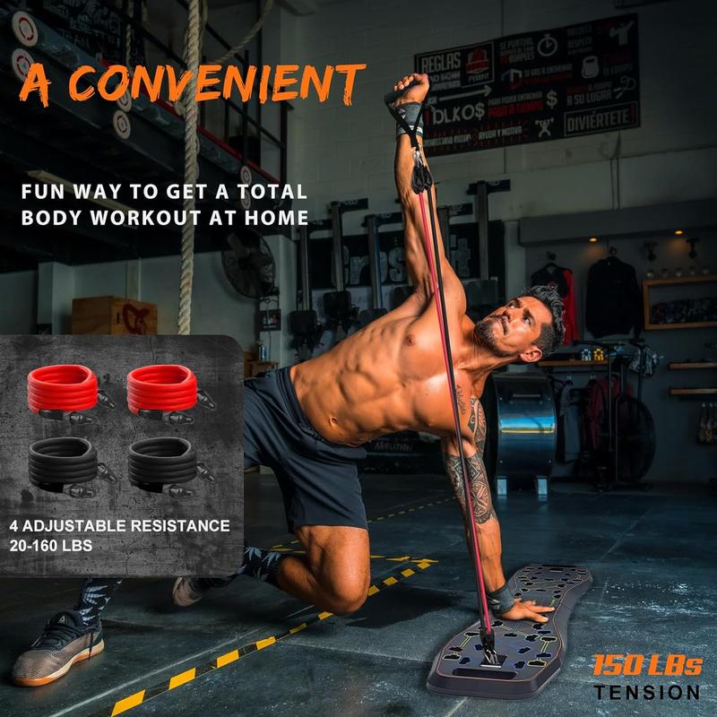 LALAHIGH Portable Home Gym System: Home Gym Equipment for Men – Achieve Your Dream Body with This Push Up Board and Workout Equipment Designed to Sculpt Abs, Butt, and Arms from Home!