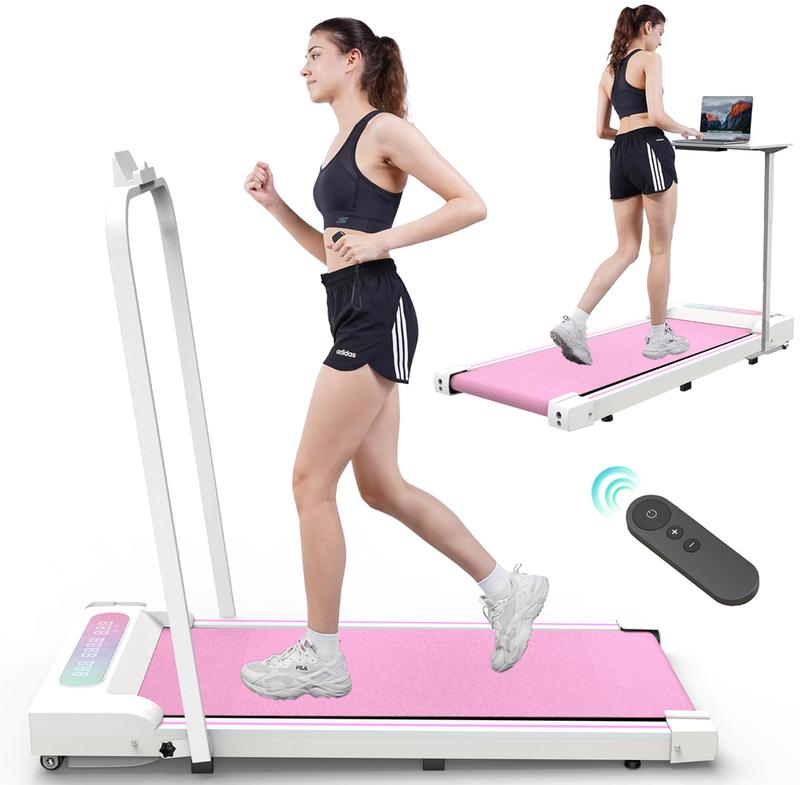 Foldable Treadmill, 300 lb Capacity Walking Pad 2.5HP Treadmill Under Desk, Portable Treadmill for Home and Office, Folding Treadmill 2 in 1 with Remote Control, LED Display