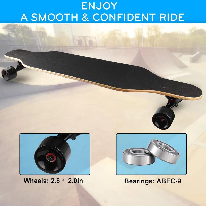 Outdoor&sps1122 skatboard Longboard Skateboard Complete - 41 Inch Longboard for Hybrid, Freestyle, Carving, Cruising and Downhill with All-in-one T-Tool for Beginners