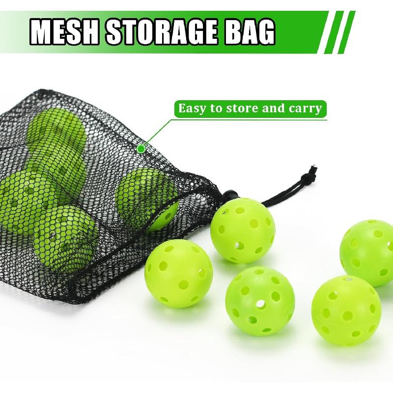 Plastic Golf Balls Practice Limited Flight Golf Training Ball Hollow Swing Practice Indoor Golf Balls with Mesh Drawstring Bag for Backyard Driving Range or Outdoor