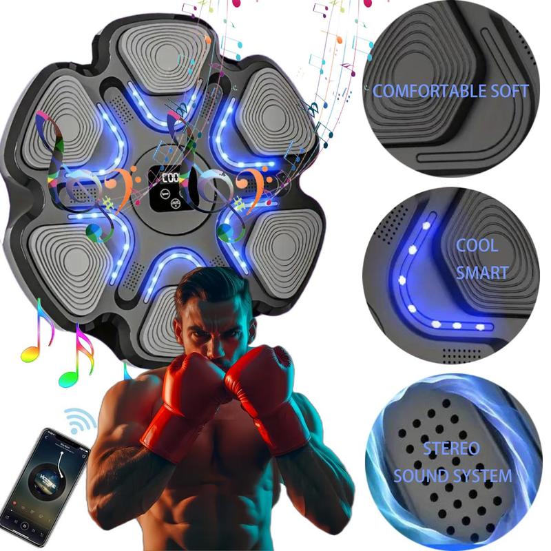 Music Boxing Machine with Boxing Gloves, 1 Set Smart Boxing Equipment, Boxing Music Workout Machine with 9 Modes Speeds, Boxing Wall Machine, Professional Boxing Equipment for Home Gym, Christmas Gift