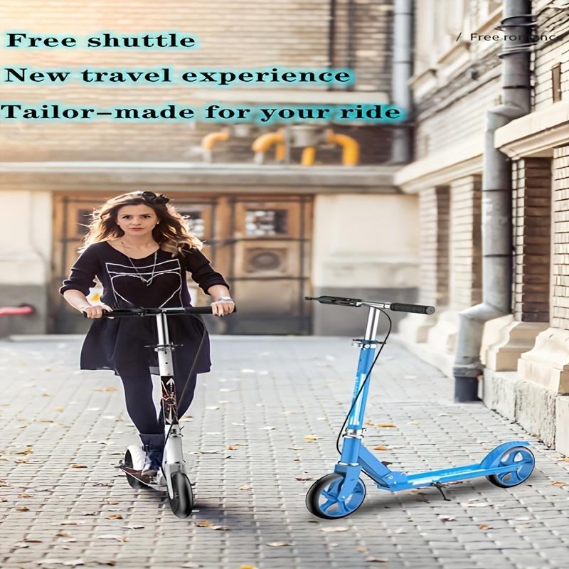 Zhanghh886 Dual Brake Folding Scooter For Adults And Teens, Adjustable Height (4 Positions), Lightweight, Maximum Weight 220 Lbs, 2-Wheel Commuting Scooter