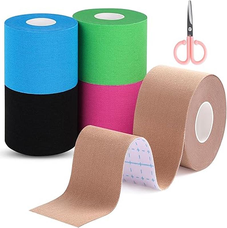 5 Rolls Waterproof Kinesiology Tape,   Cotton Athletic Tape,  Sports Tape,