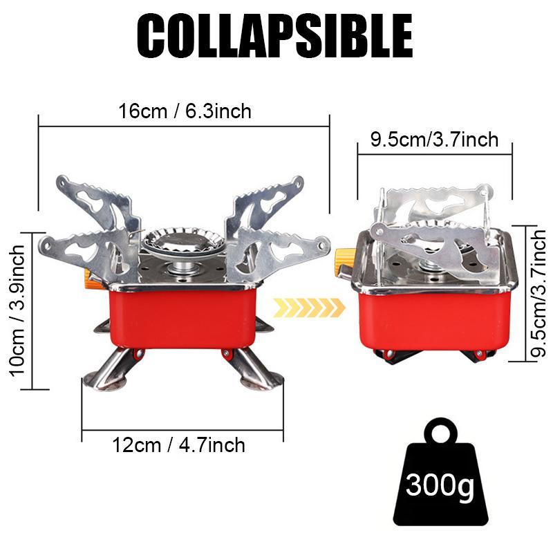 Portable Windproof Foldable Gas Stove, Mini Collapsiable Gas Stove, Mini Outdoor Folding Gas Stove for Home Outdoor Camping Picnic Barbecue