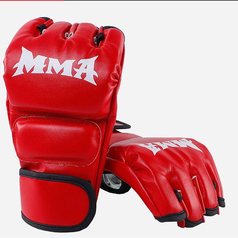 Boxing Gloves, 1 Pair Half Finger Training Boxing Gloves, Taekwondo Karate Gloves, Training Equipment for Boxing & Martial Arts