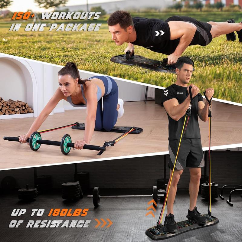 LALAHIGH Portable Home Gym System: Home Gym Equipment for Men – Achieve Your Dream Body with This Push Up Board and Workout Equipment Designed to Sculpt Abs, Butt, and Arms from Home!