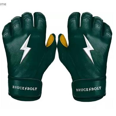 Bruce Bolt Adult Short Cuff Gold Palm Batting Gloves hot sale