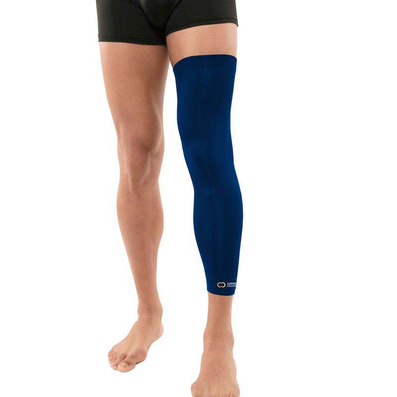 Copper Compression Full Leg Sleeve for Men and Women - Stretchy and Comfortable