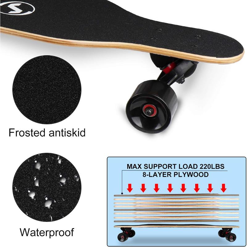 Outdoor&sps1122 skatboard Longboard Skateboard Complete - 41 Inch Longboard for Hybrid, Freestyle, Carving, Cruising and Downhill with All-in-one T-Tool for Beginners