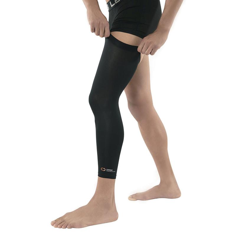 Copper Compression Full Leg Sleeve for Men and Women - Stretchy and Comfortable