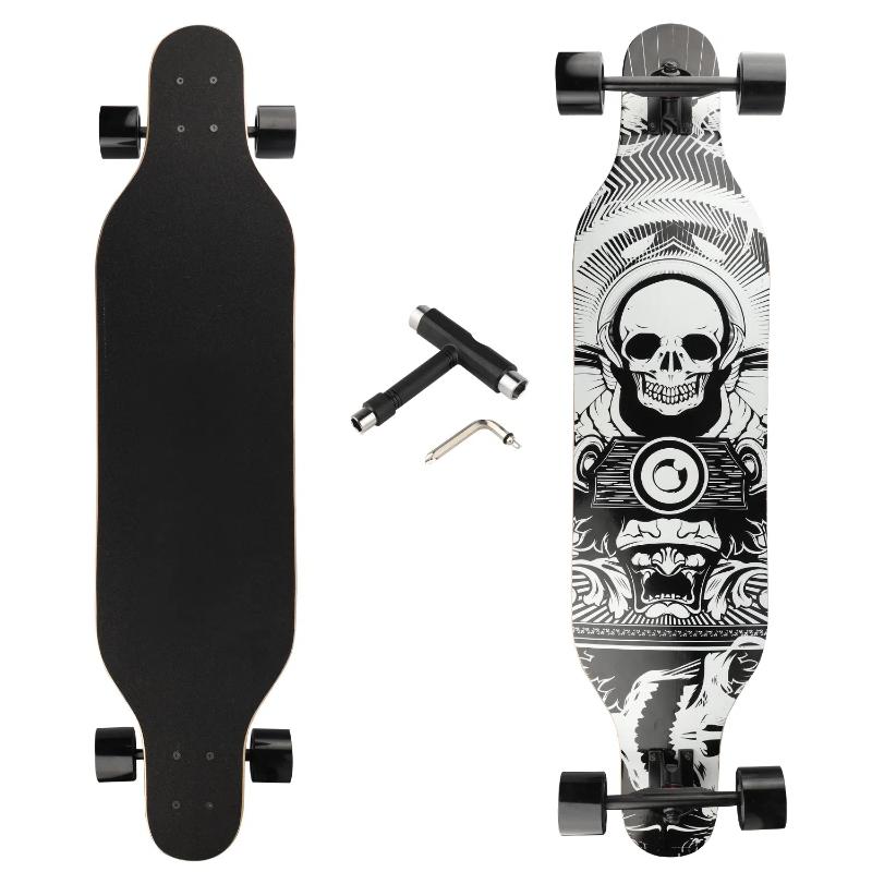 Outdoor&sps1122 skatboard Longboard Skateboard Complete - 41 Inch Longboard for Hybrid, Freestyle, Carving, Cruising and Downhill with All-in-one T-Tool for Beginners