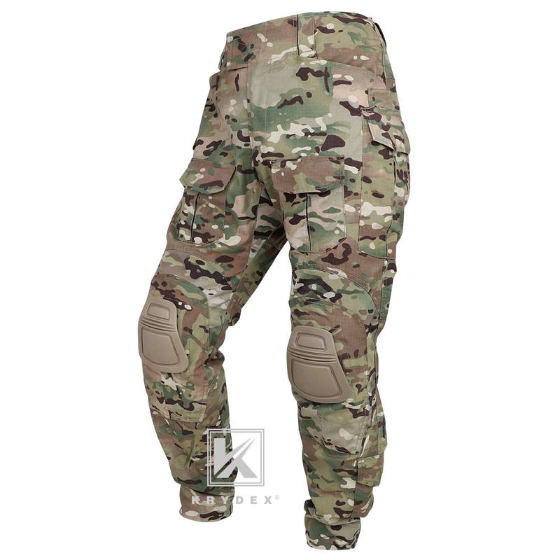 KRYDEX  G3 Combat Training Pants  Tactical Cargo Trousers With Knee Pads Men's Camo Print Waterproof Tactical Pants