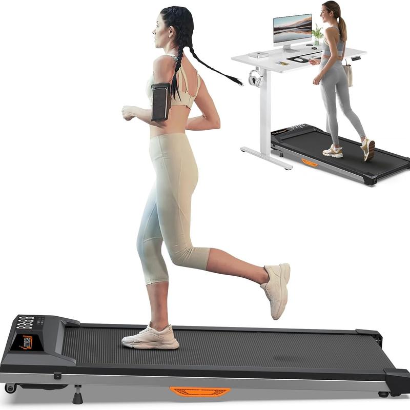 Under Desk Treadmill with Incline, Walking Pad for Home Office, Portable Walking Treadmill 2.5HP, Walking Jogging Machine with 265 lbs Weight Capacity App Remote Control LED Display