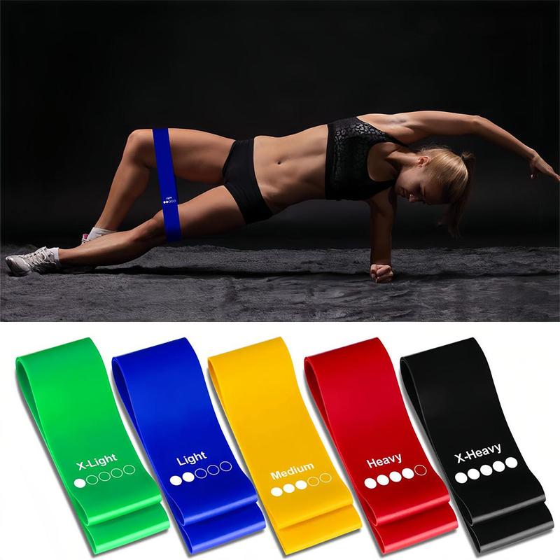 Resistance Band Set, 5 Counts set Durable Portable Adjustable Exercise Band, Fitness Resistance Band for Hip Lifting, Legs Training