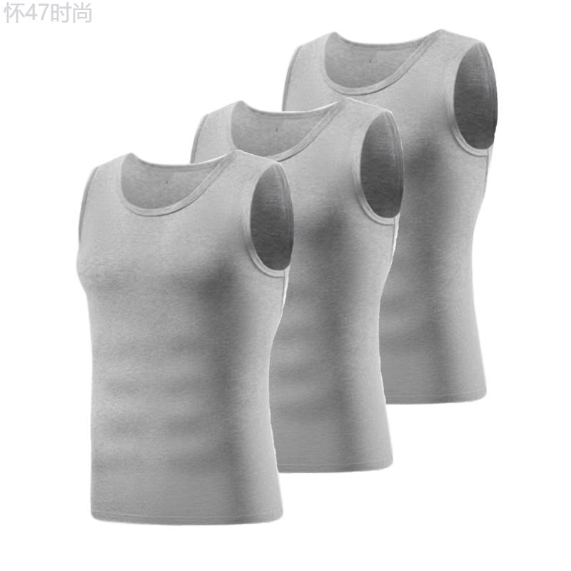 3pcs Breathable Men's Comfortable High Elasticity Vest, Quick Dry Compression Sleeveless Sports Tops & Undershirts