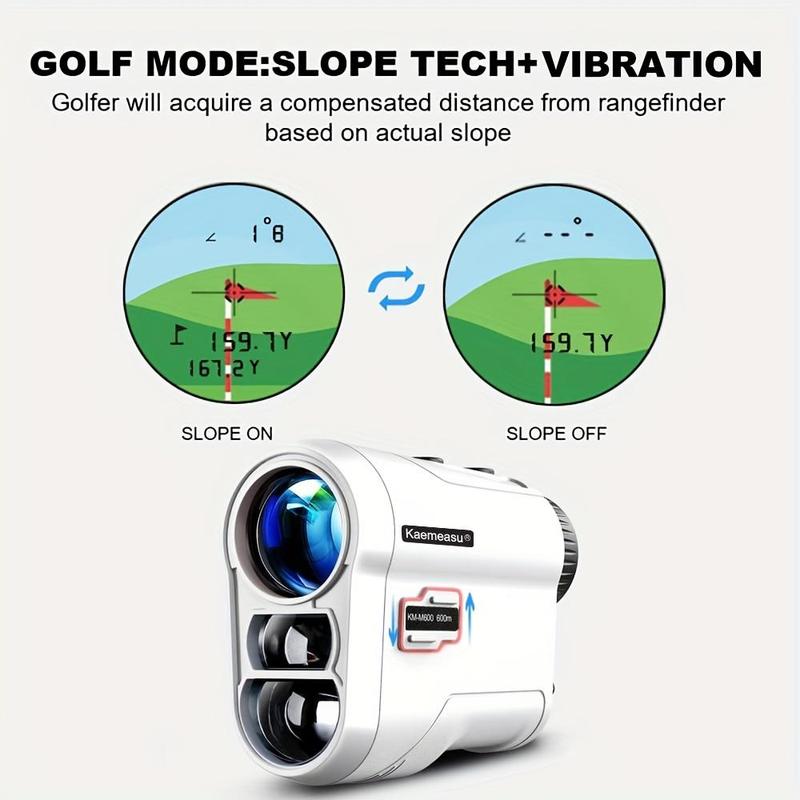 Golf Rangefinder with Slope and Pin Lock Vibration, Rechargeable Laser Golf Rangefinder External Slope Switch for Golf Tournament Legal, Rangefinders with Rechargeable Battery, Laser Range Finder