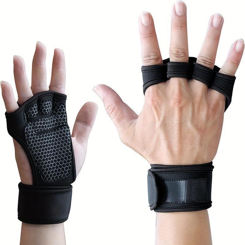 Adjustable Weight Lifting Gloves, 1 Pair Non-slip Breathable Sports Gloves, Fitness Gloves for Men & Women, Gym Accessories