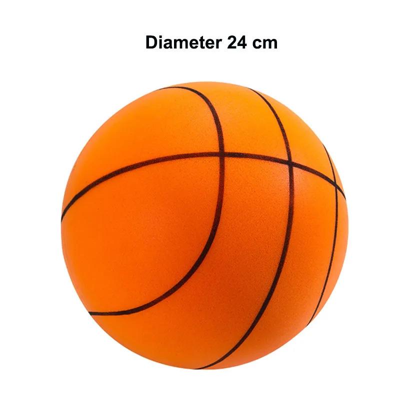 Silent Basketball Diameter 18 21 24 CM Indoor Mute Bouncing Basketball High Density Soft PU Foam Squeezable Ball Quiet No Noise