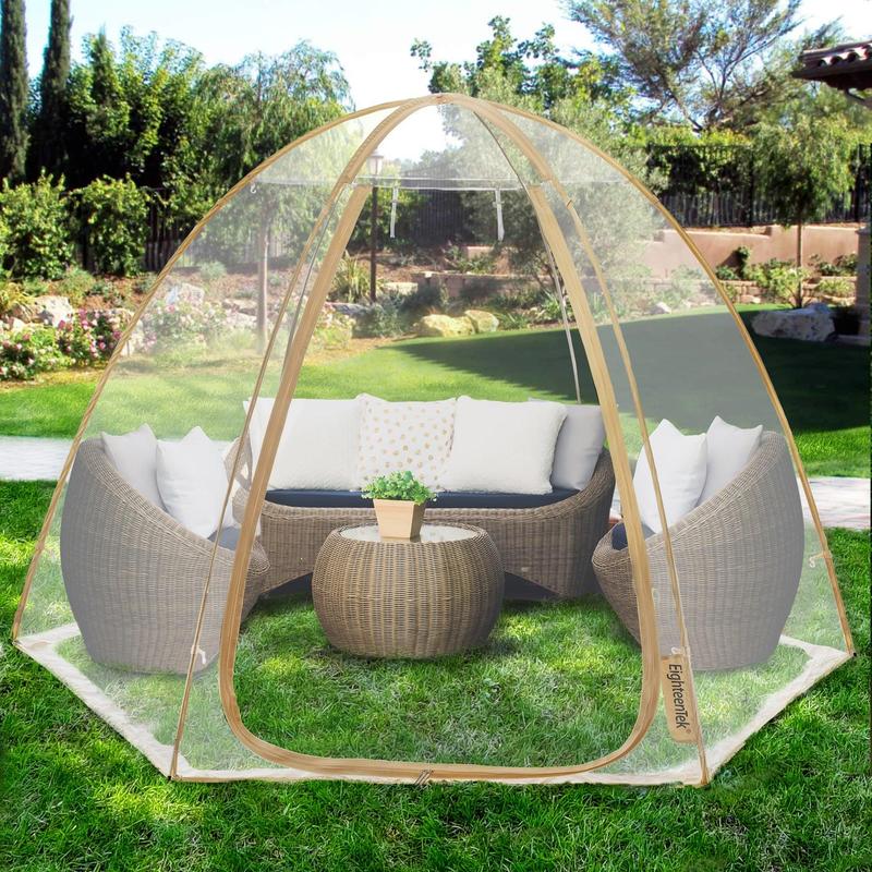 EighteenTek 10'x10' Winter Tent  Pop Up Bubble Tent Fully Transparent Four Seasons Gazebos