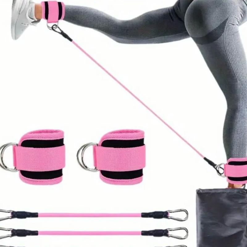 Ankle Resistance Bands with Cuffs, Ankle Bands for Working Out, Ankle Band Cuff for Kickbacks Hip, Leg Glute Exercise Equipment with Training Poster, Resistance Band with Ankle Cuffs for Women