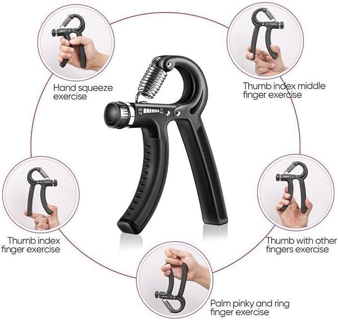 5in1 Hand Grip Strengthener Trainer, 11-132 Lbs (5-60kg)  Adjustable Resistance ,Christmas New year Thanksgiving gift 10-130 lb forearm exerciser