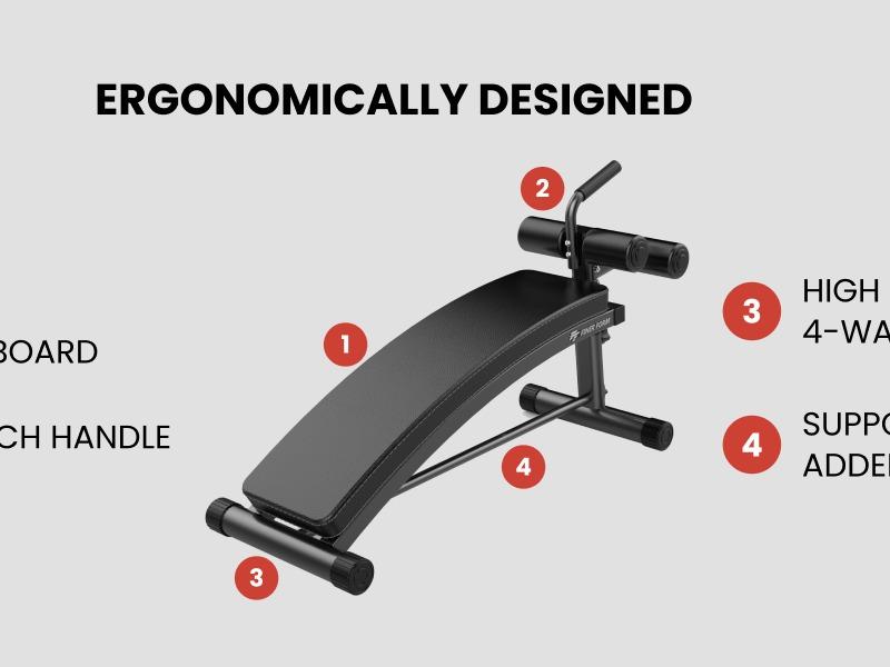 Sit Up Bench with Reverse Crunch Handle multifunctional