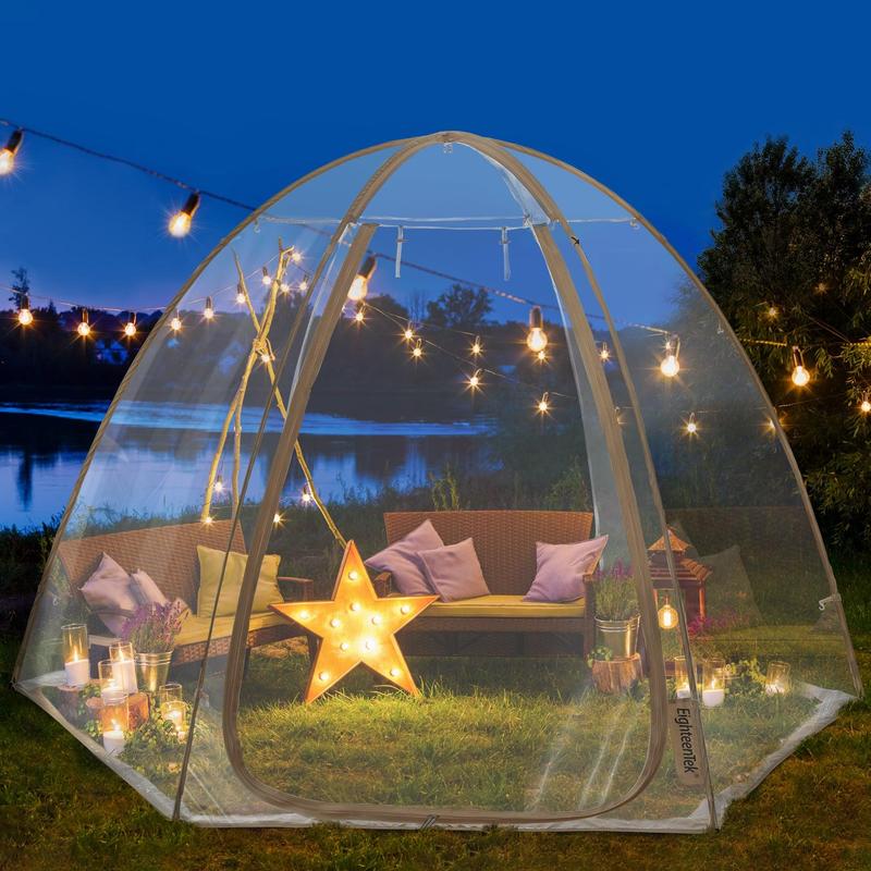 EighteenTek 10'x10' Winter Tent  Pop Up Bubble Tent Fully Transparent Four Seasons Gazebos