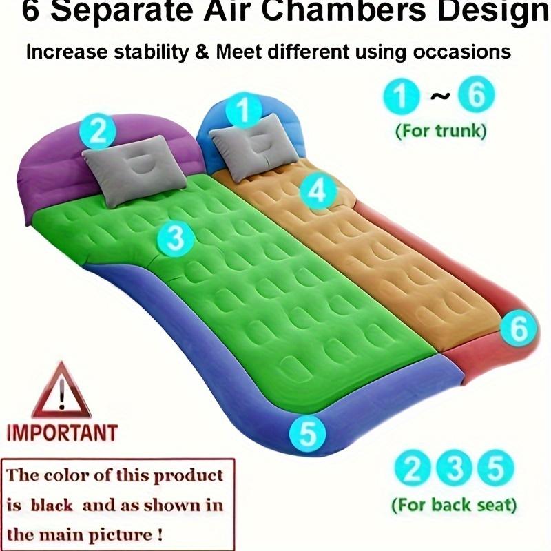 Thickened SUV Air Mattress Bed - Inflatable Camping Cushion with Electric Air Pump, Portable Sleeping Pad for Travel, Upgraded Version, Black, Spacious and Comfortable