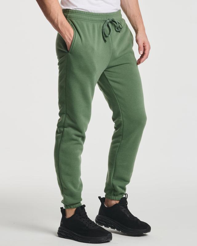 Real Essentials 3 Pack: Men's Fleece Elastic Bottom Jogger Sweatpants with Pockets (Available in Big & Tall)