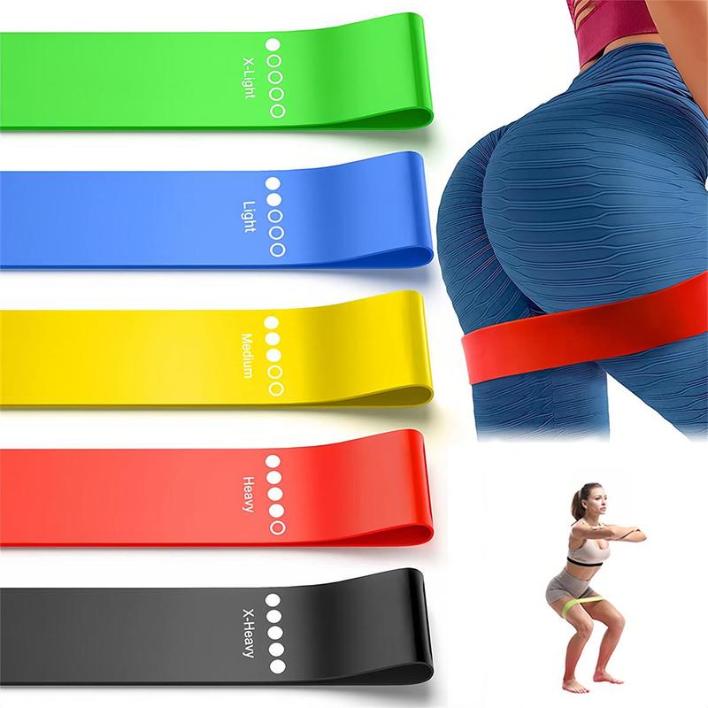 Resistance Band Set, 5 Counts set Durable Portable Adjustable Exercise Band, Fitness Resistance Band for Hip Lifting, Legs Training