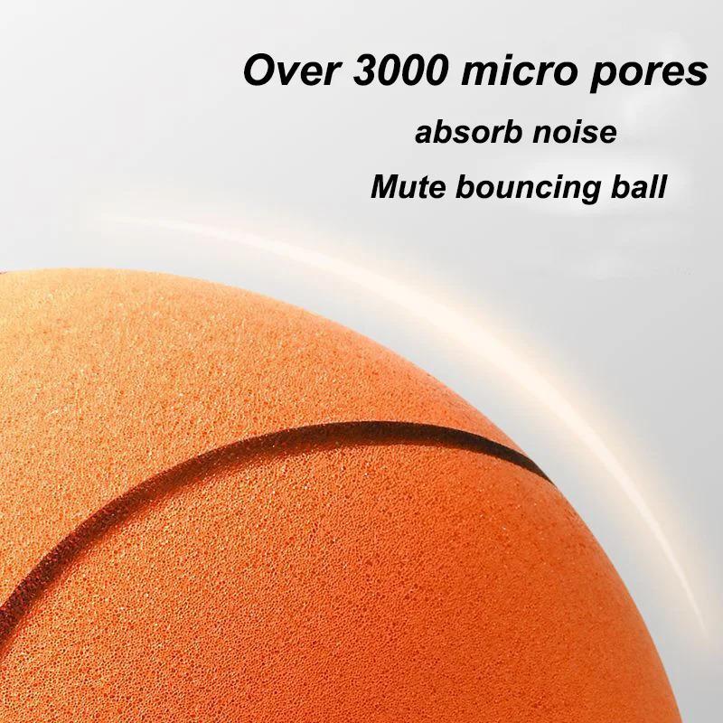 Silent Basketball Diameter 18 21 24 CM Indoor Mute Bouncing Basketball High Density Soft PU Foam Squeezable Ball Quiet No Noise