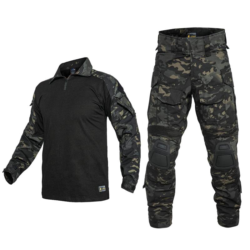 YEVHEV G3 Combat Suit Tactical Camouflage Clothing Hunting Uniform with Knee Pads for Men