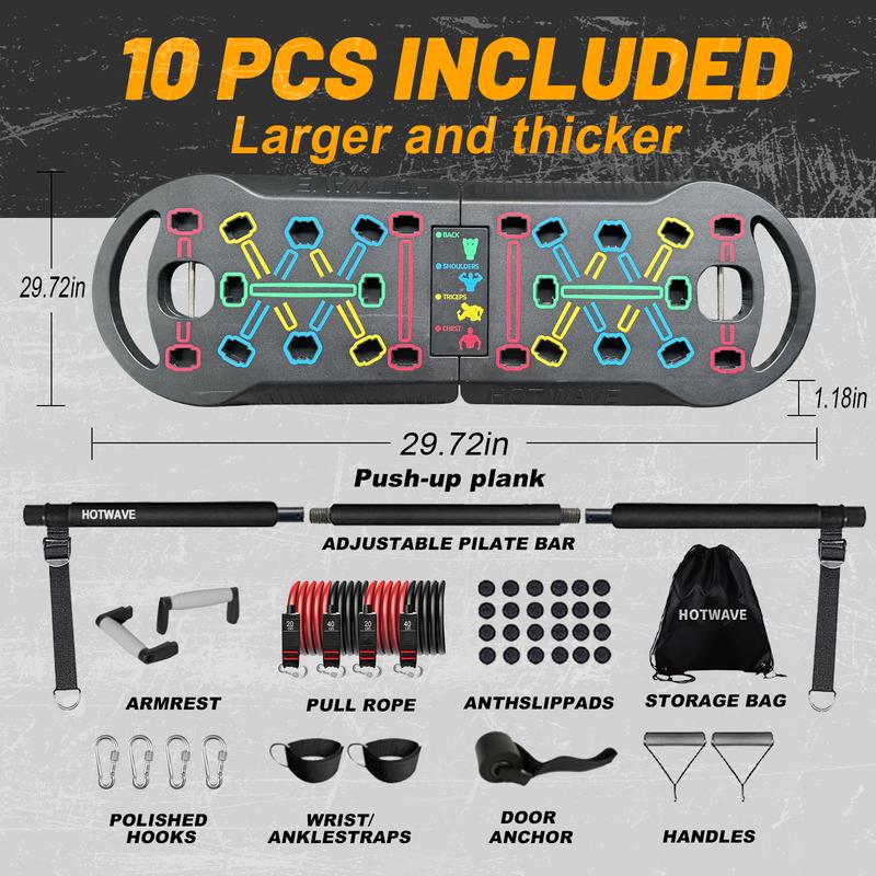 HOTWAVE push-up board, men's home fitness equipment, foldable and suitable for users of all body types, gifts for fitness enthusiasts