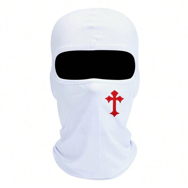 1pc Cross Print Ski Mask Balaclava Face Mask For Men Women UV Protection Windproof Scarf For Snowboard Motorcycle