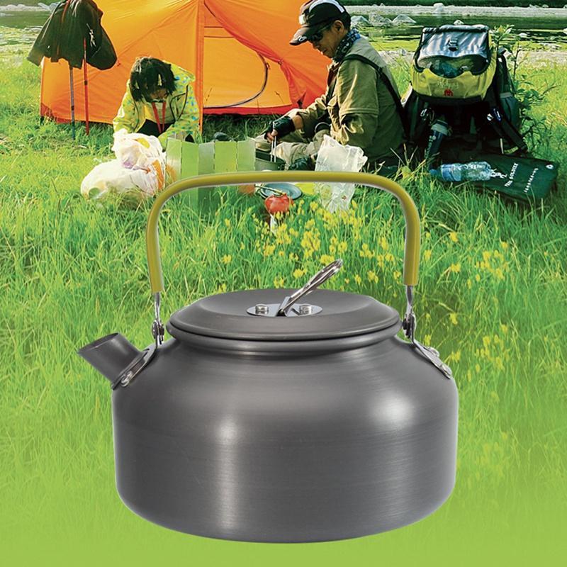 Portable Camping Kettle, 0.8L Outdoor Camping Kettle with Mesh Bag, Camping Kitchenware for Outdoor Camping Hiking Picnic