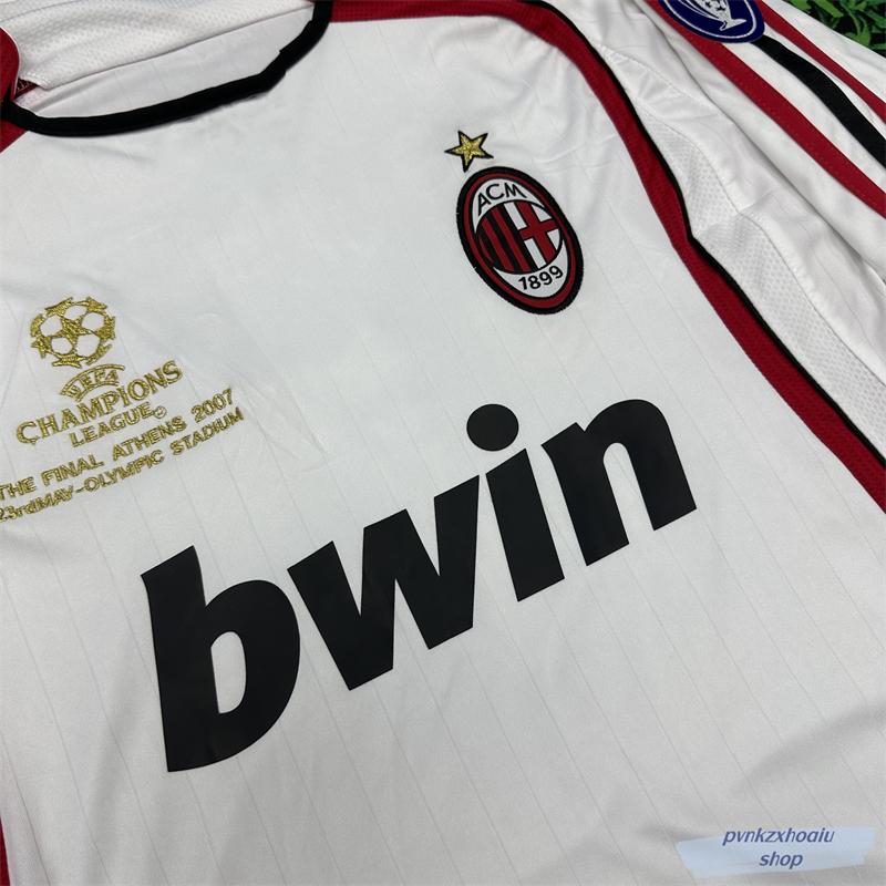 AC Milan 06-07 UEFA Champions League final version of Kaka long short-sleeved jersey Inzaghi team uniforms retro suit soccer uniforms