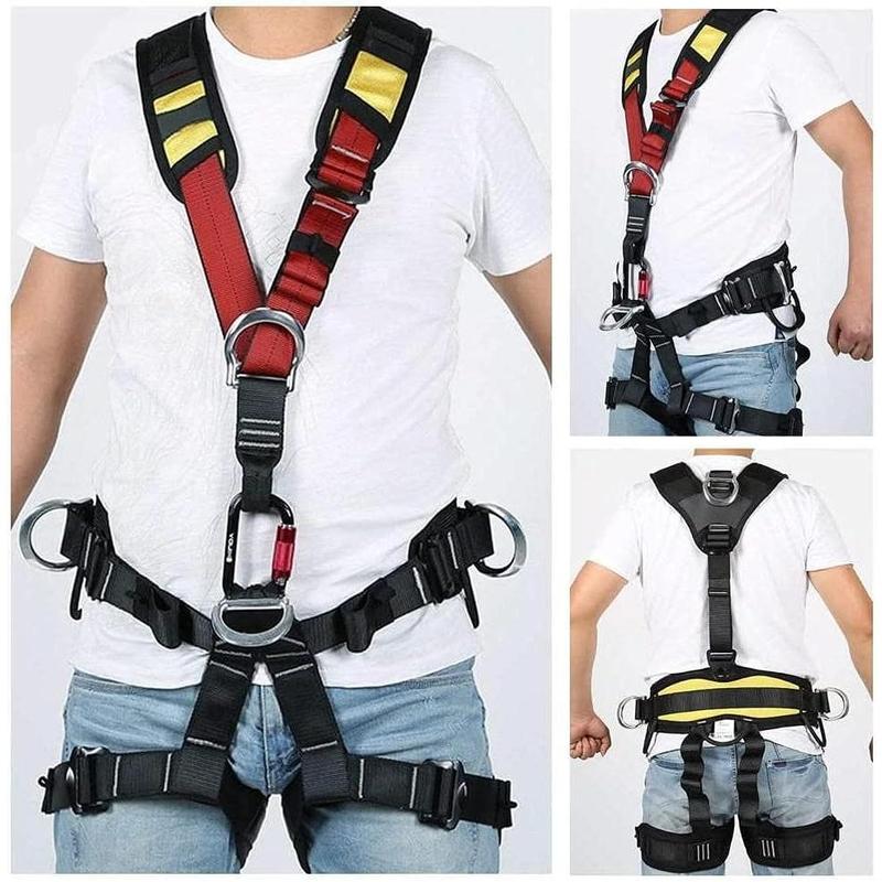 Climbing Seat Belt, Large Size Safety Belt Climbing Gear for Tree Climbing, Fire Rescue, Rappelling