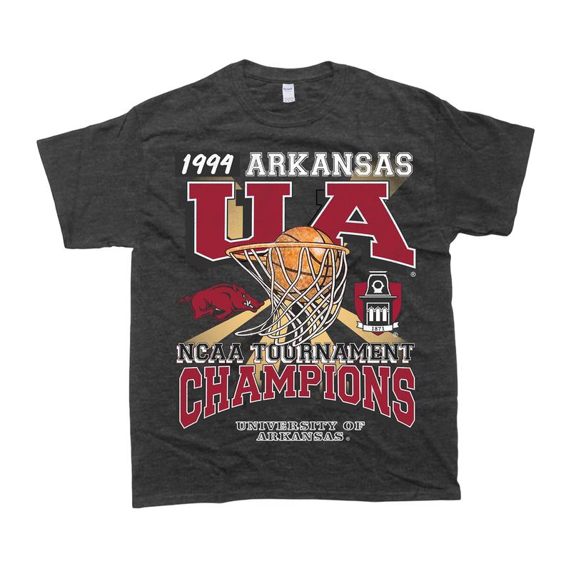 University of Arkansas Tournament Champs NCAA Merch, graphic vintage sports tees summer shirts for men