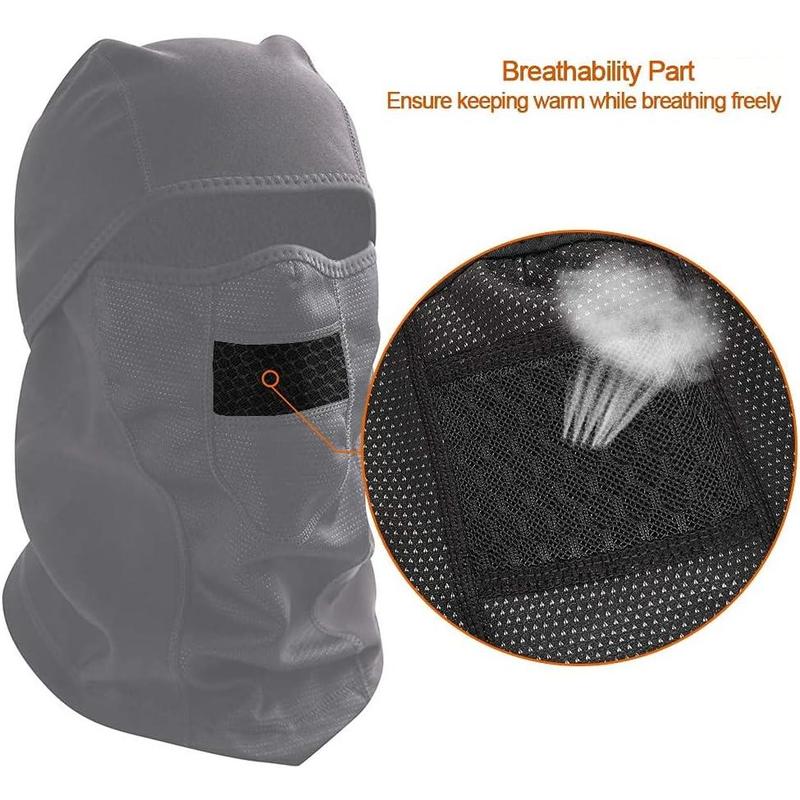 Cold Weather Balaclava Ski Mask, Water Resistant and Windproof Fleece Face Thermal , Cycling Motorcycle Neck Warmer Hood Winter Gear for Men Women