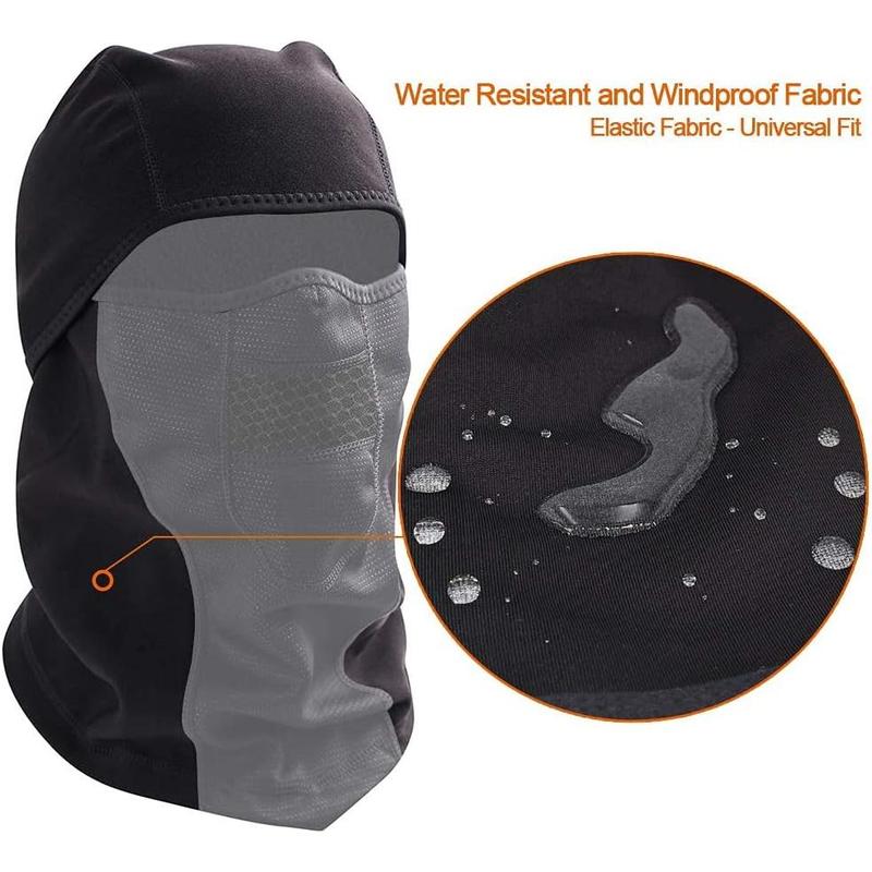 Cold Weather Balaclava Ski Mask, Water Resistant and Windproof Fleece Face Thermal , Cycling Motorcycle Neck Warmer Hood Winter Gear for Men Women