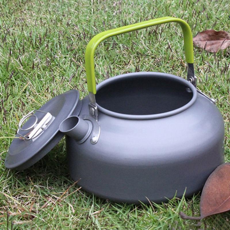 Portable Camping Kettle, 0.8L Outdoor Camping Kettle with Mesh Bag, Camping Kitchenware for Outdoor Camping Hiking Picnic