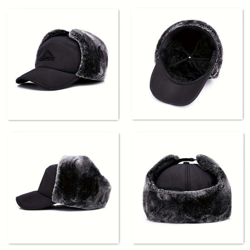 Essential warm hat for winter, thickened faux fur outdoor sports hat with detachable face mask, skiing, skating, mountaineering and cycling outdoor sports accessories, Christmas gift, sports outdoor hat