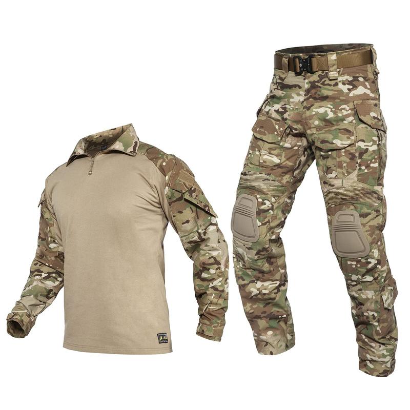 YEVHEV G3 Combat Suit Tactical Camouflage Clothing Hunting Uniform with Knee Pads for Men