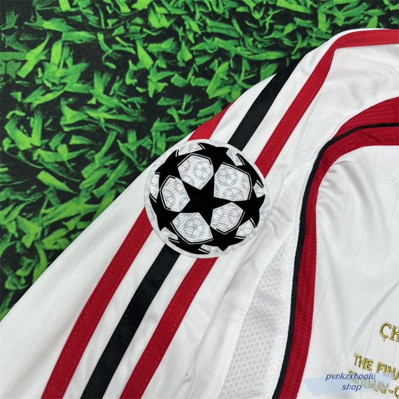 AC Milan 06-07 UEFA Champions League final version of Kaka long short-sleeved jersey Inzaghi team uniforms retro suit soccer uniforms