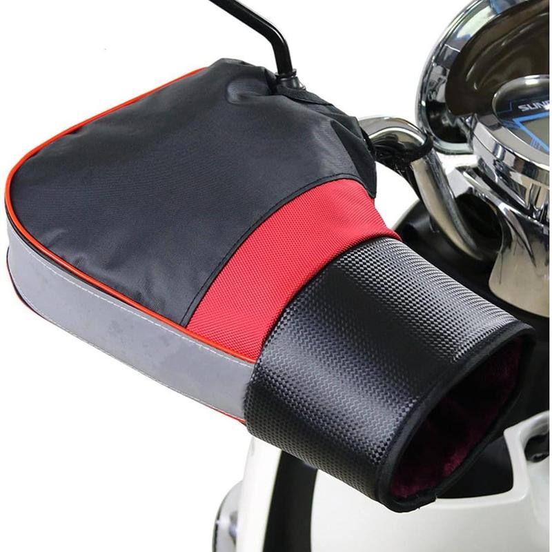 Motorcycle Handlebar Gloves Windproof Waterproof Winter Cycling Gloves Mittens Universal Motorbike Hands Warmer Snowmobile Scooter ATV Motorbike Handle Grip Gloves Thermal Gloves E- bike Cycling Gloves