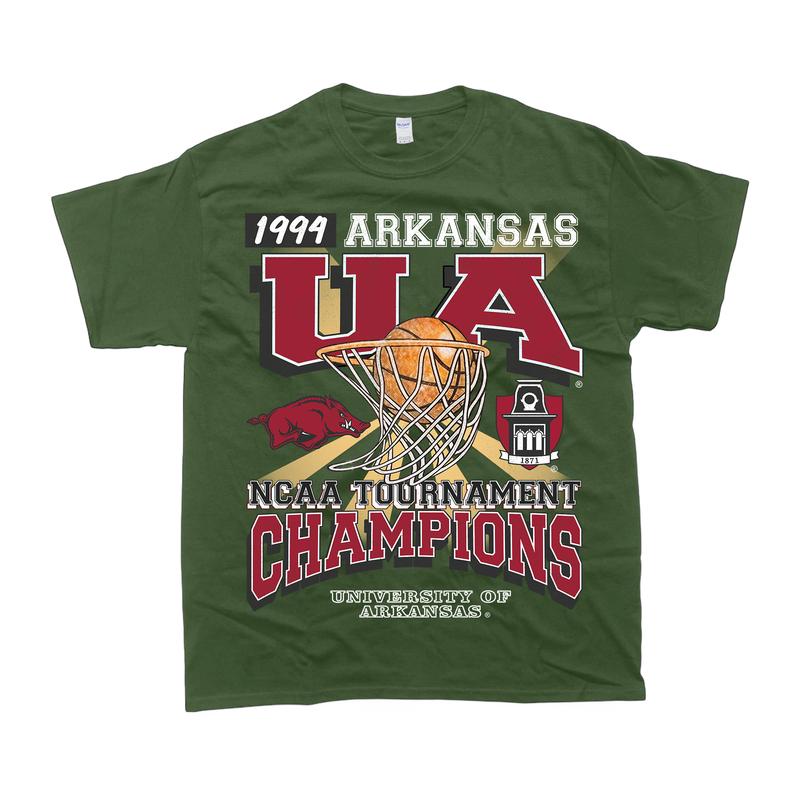 University of Arkansas Tournament Champs NCAA Merch, graphic vintage sports tees summer shirts for men