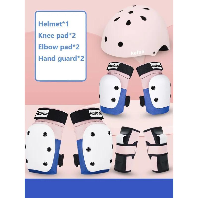 Skateboard Sports Protective Gear Set Helmet Adult Children Kids Ladies Girls Boys Women Knee Elbow Pads Protector