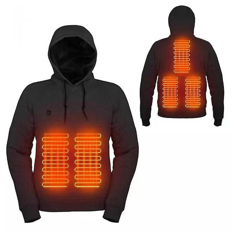 Outdoor Electric Usb Heated Sweater Hoodie Men Winter Warm Heated Clothes Charging Warm Jacket Sportswear Newway